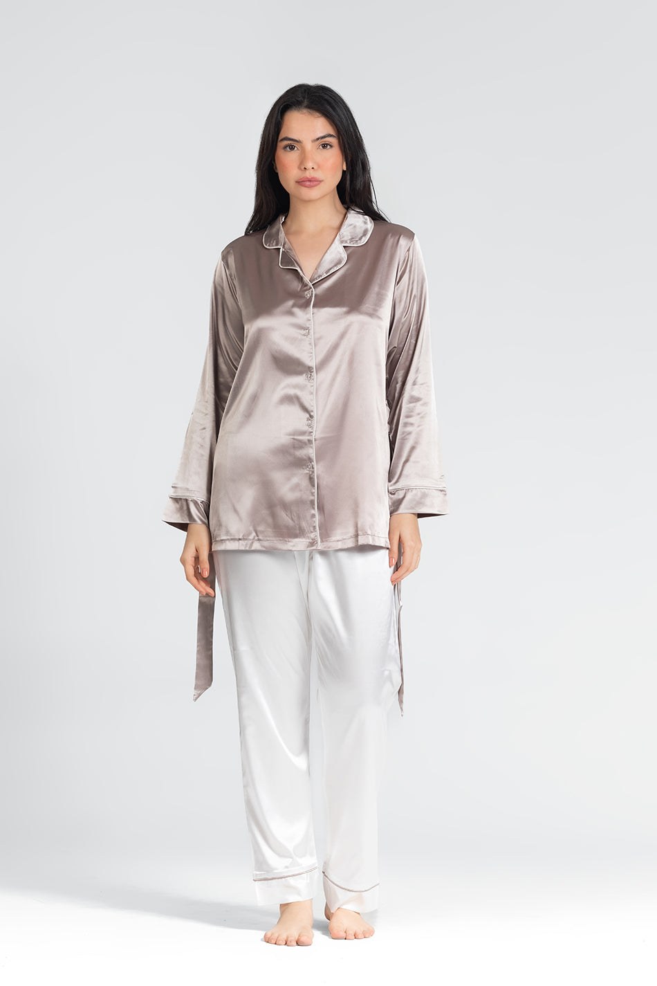 pj satin long sleeve