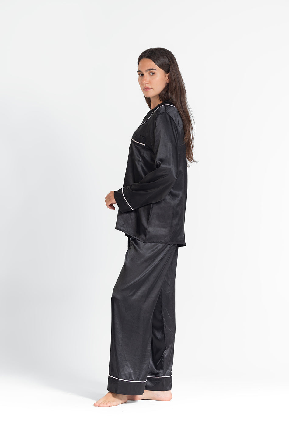 luxurious satin pajama set