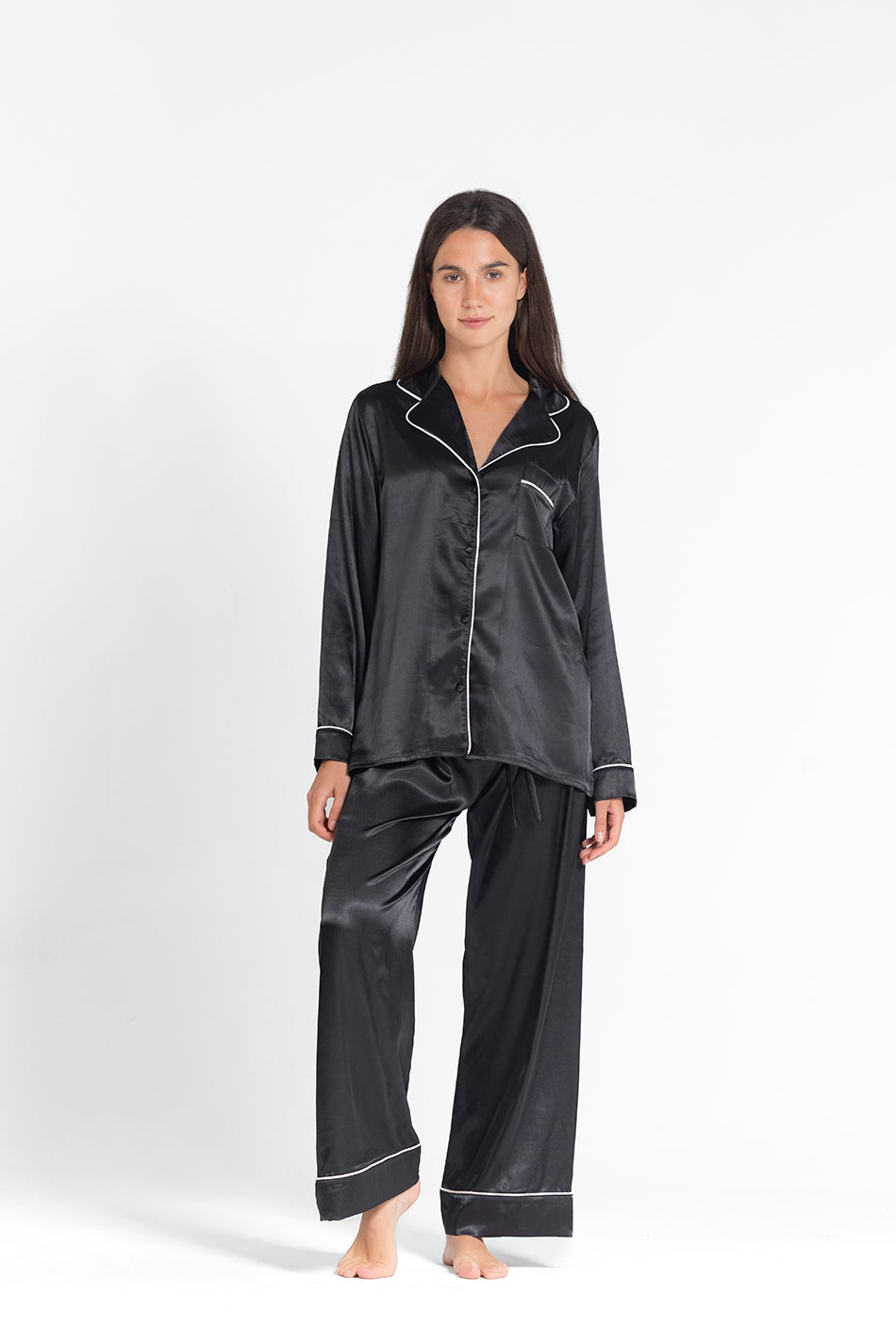 luxurious satin pajama set