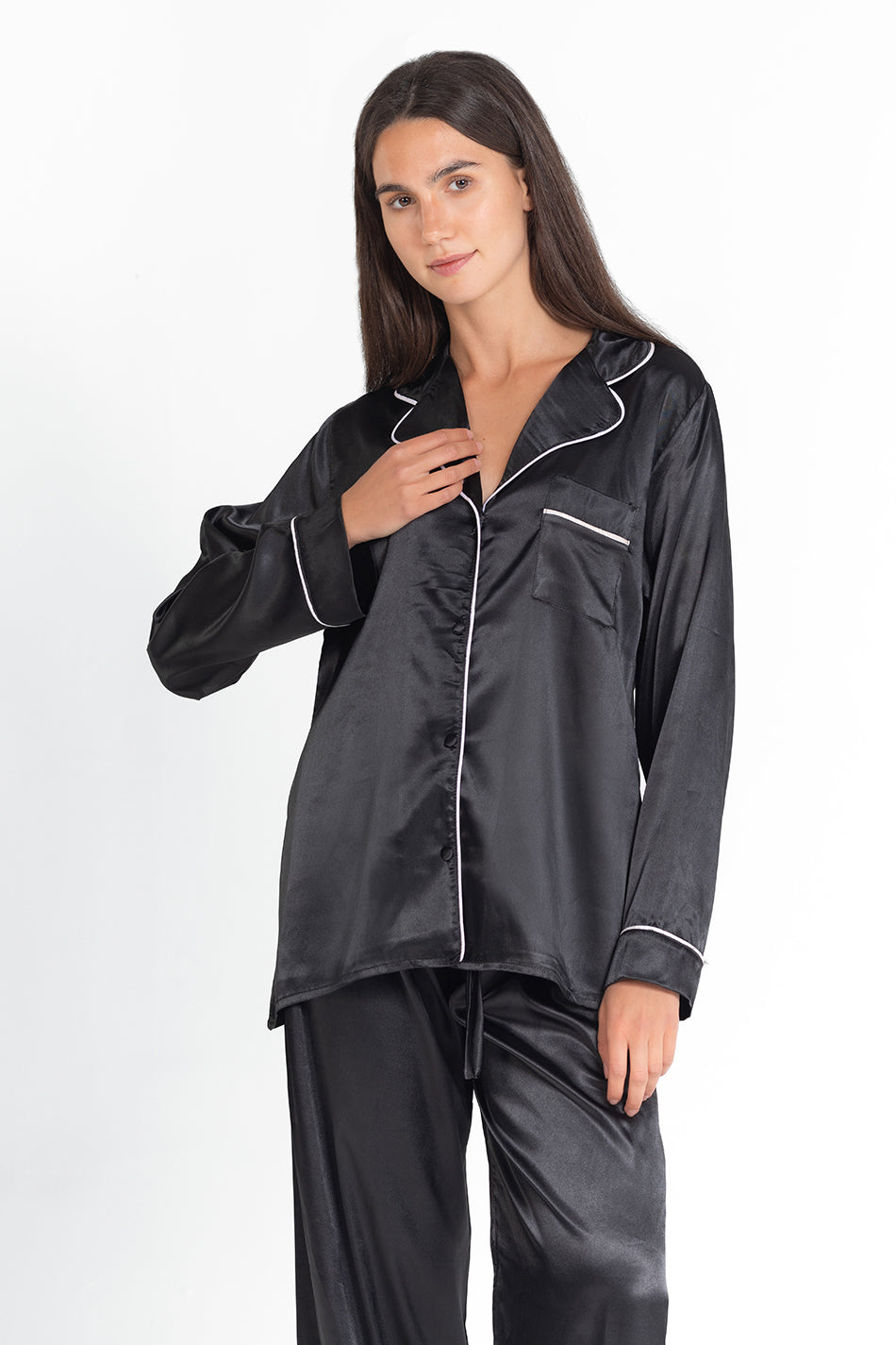 luxurious satin pajama set