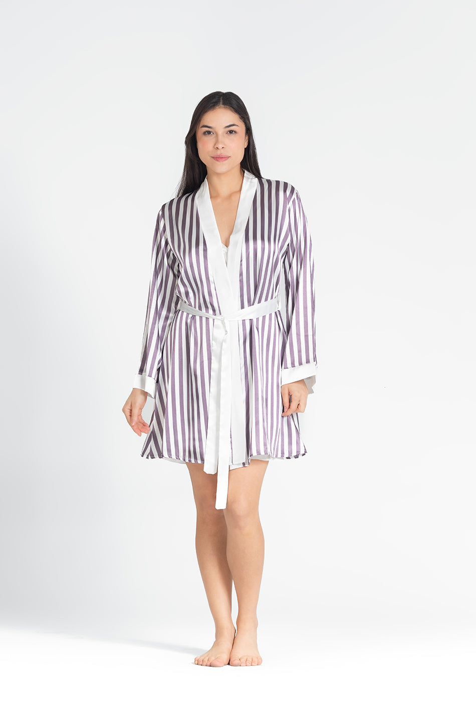 nighty&robe striped