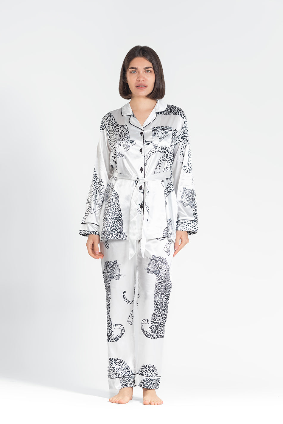 Leopard Luxe Satin PJs