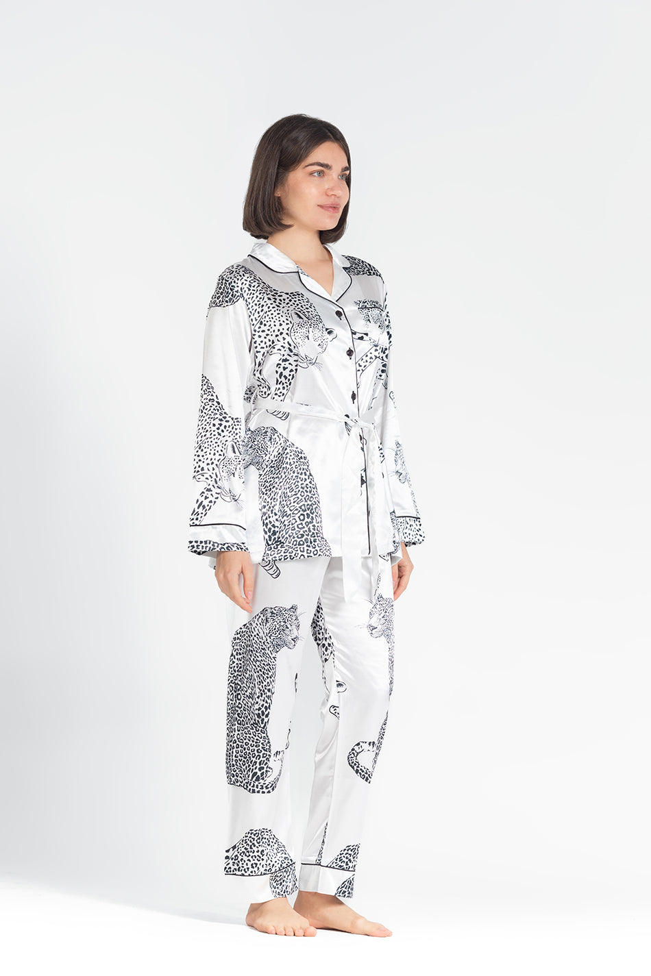 Leopard Luxe Satin PJs