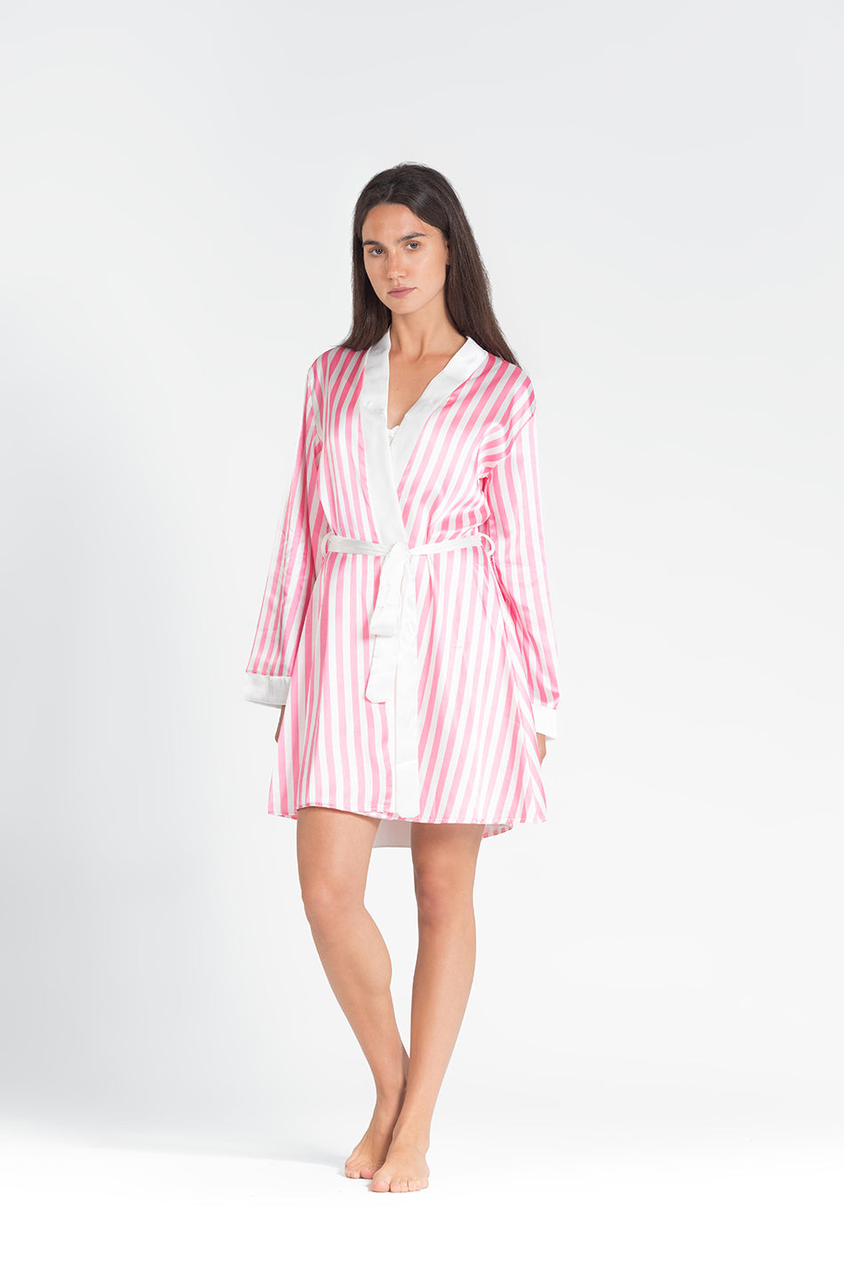 nighty&robe striped