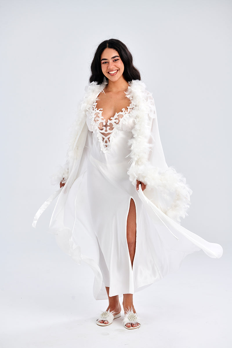 Feathered Lace Nightwear