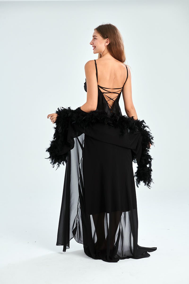 Feathered Lace Nightwear