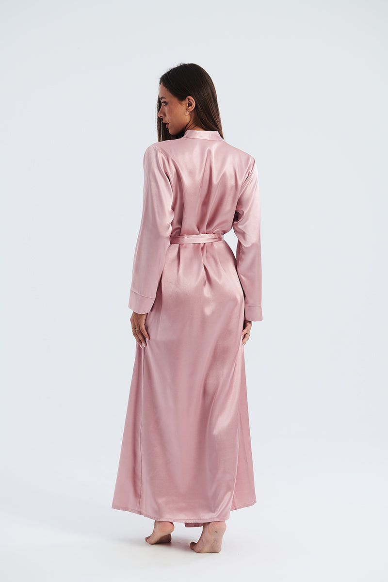 emerald satin robe