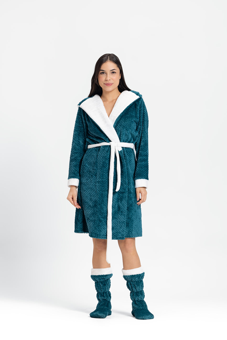 panda-themed fleece robe