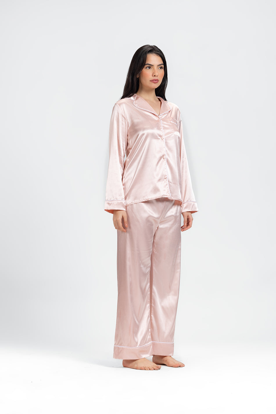 luxurious satin pajama set