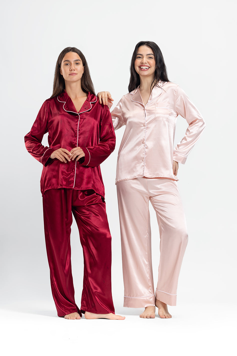 luxurious satin pajama set