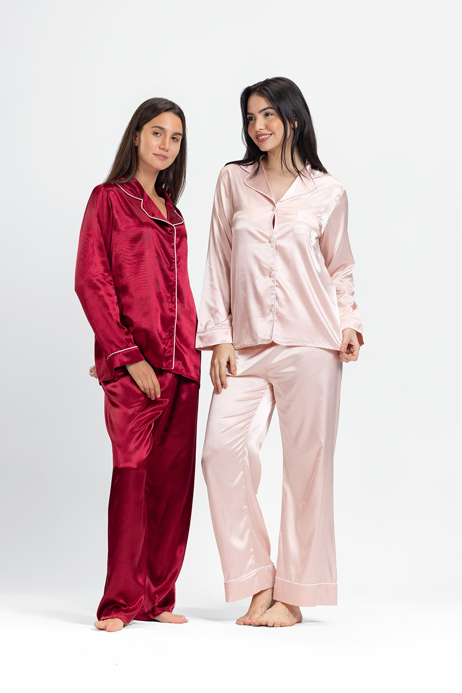 luxurious satin pajama set