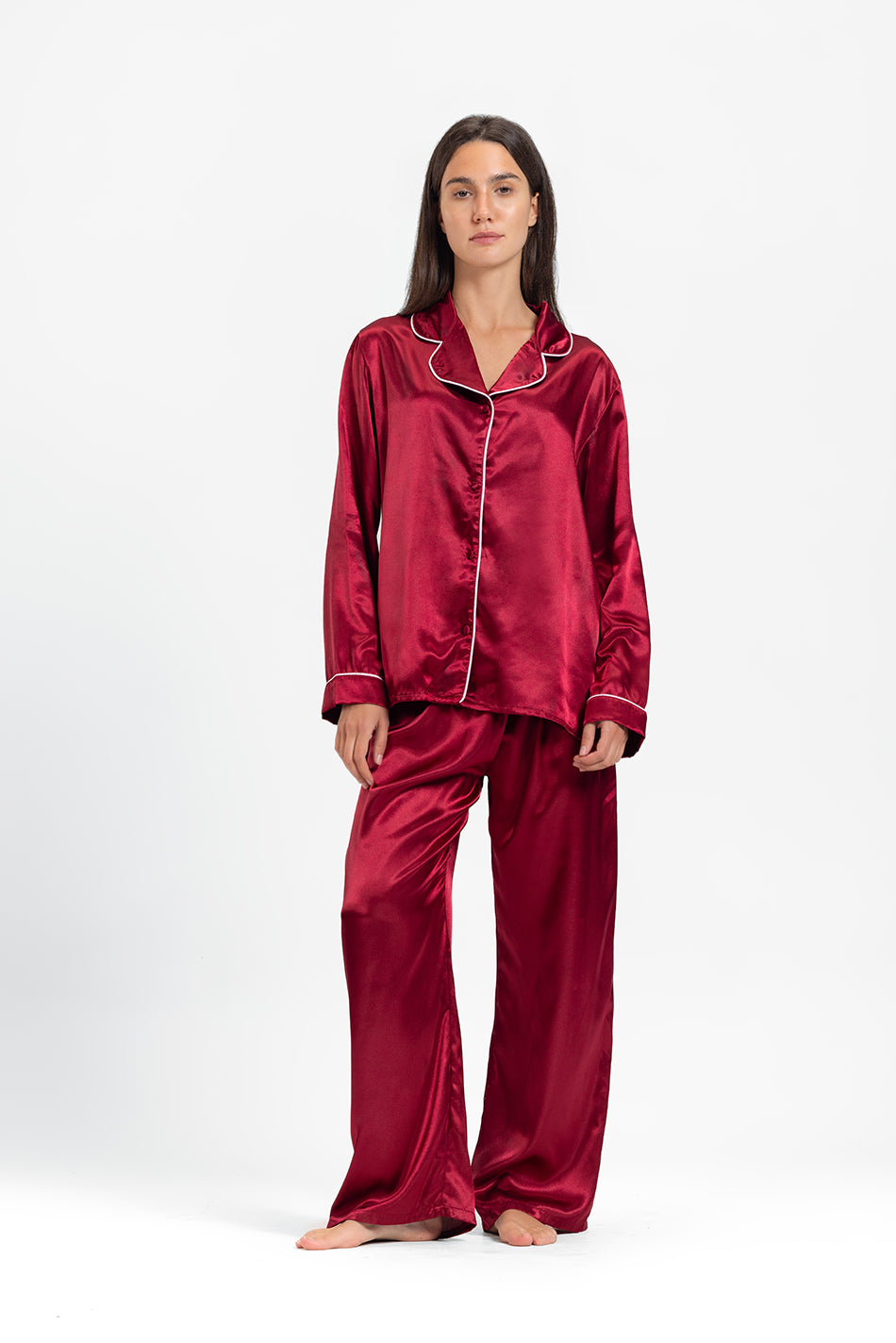 luxurious satin pajama set