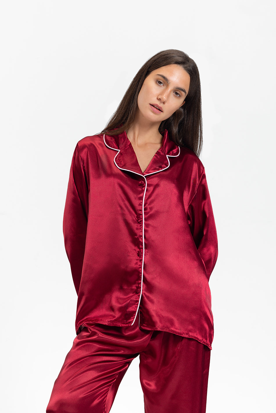 luxurious satin pajama set