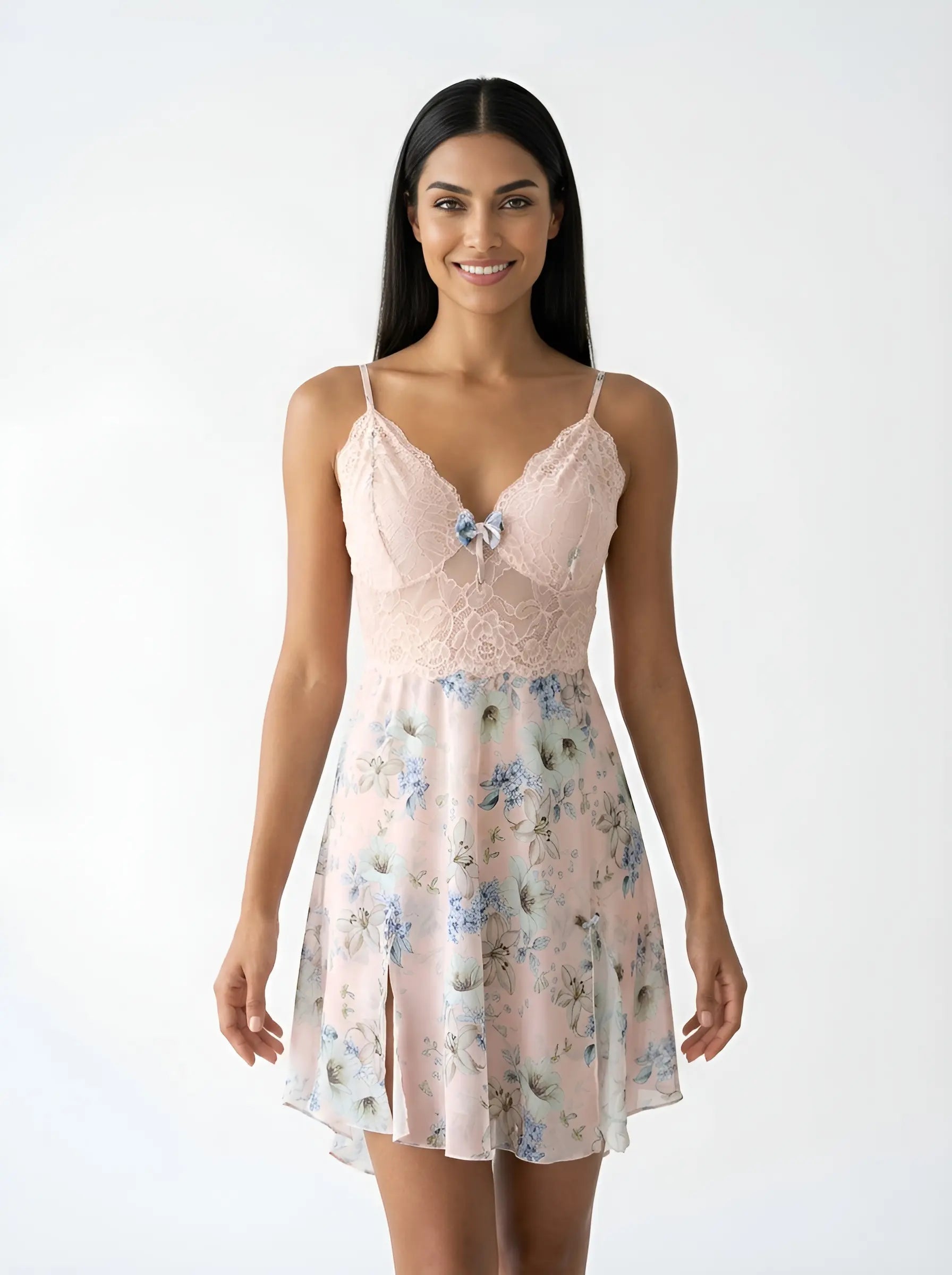 The Back-Bow Floral Slip