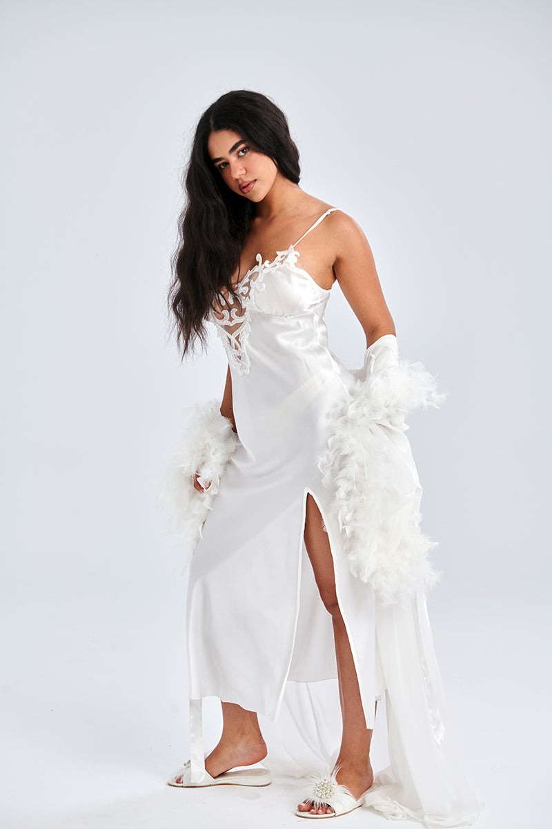 Feathered Lace Nightwear