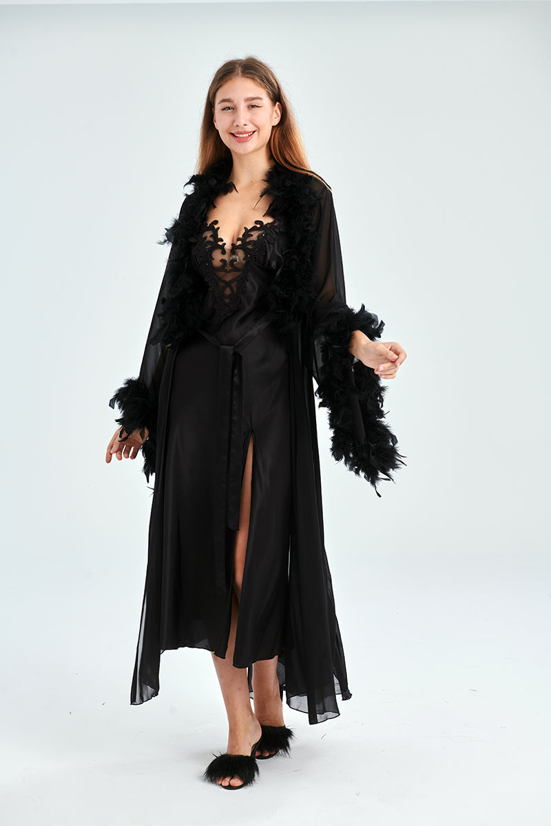 Feathered Lace Nightwear