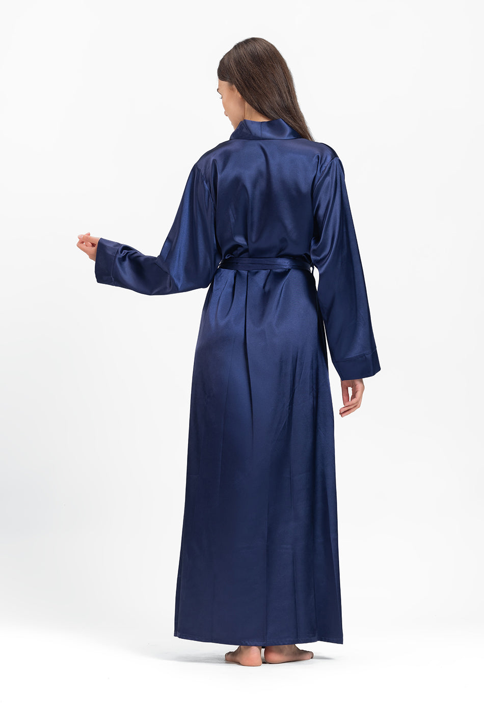 emerald satin robe